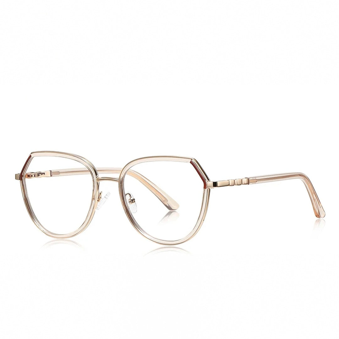 Vicky Unisex Full Rim Polygon Tr 90 Titanium Reading Glasses 83130 - PFD3130-C3
