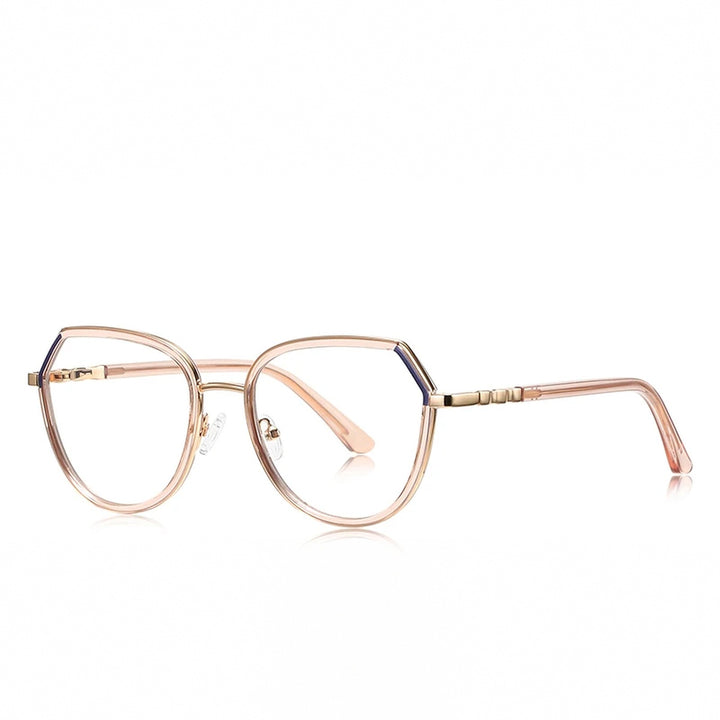 Vicky Unisex Full Rim Polygon Tr 90 Titanium Reading Glasses 83130 - PFD3130-C5