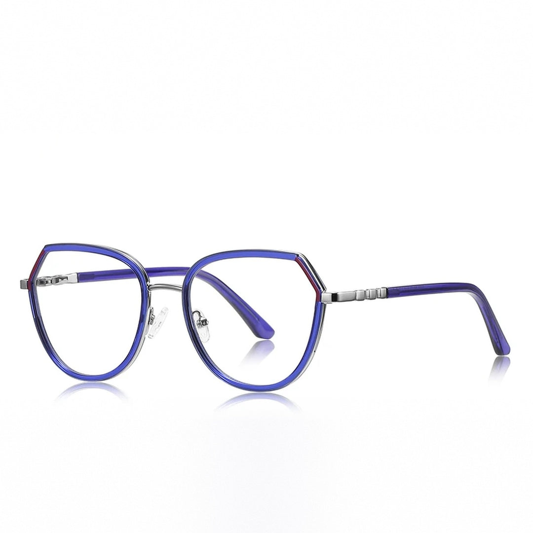 Vicky Unisex Full Rim Polygon Tr 90 Titanium Reading Glasses 83130 - PFD3130-C6