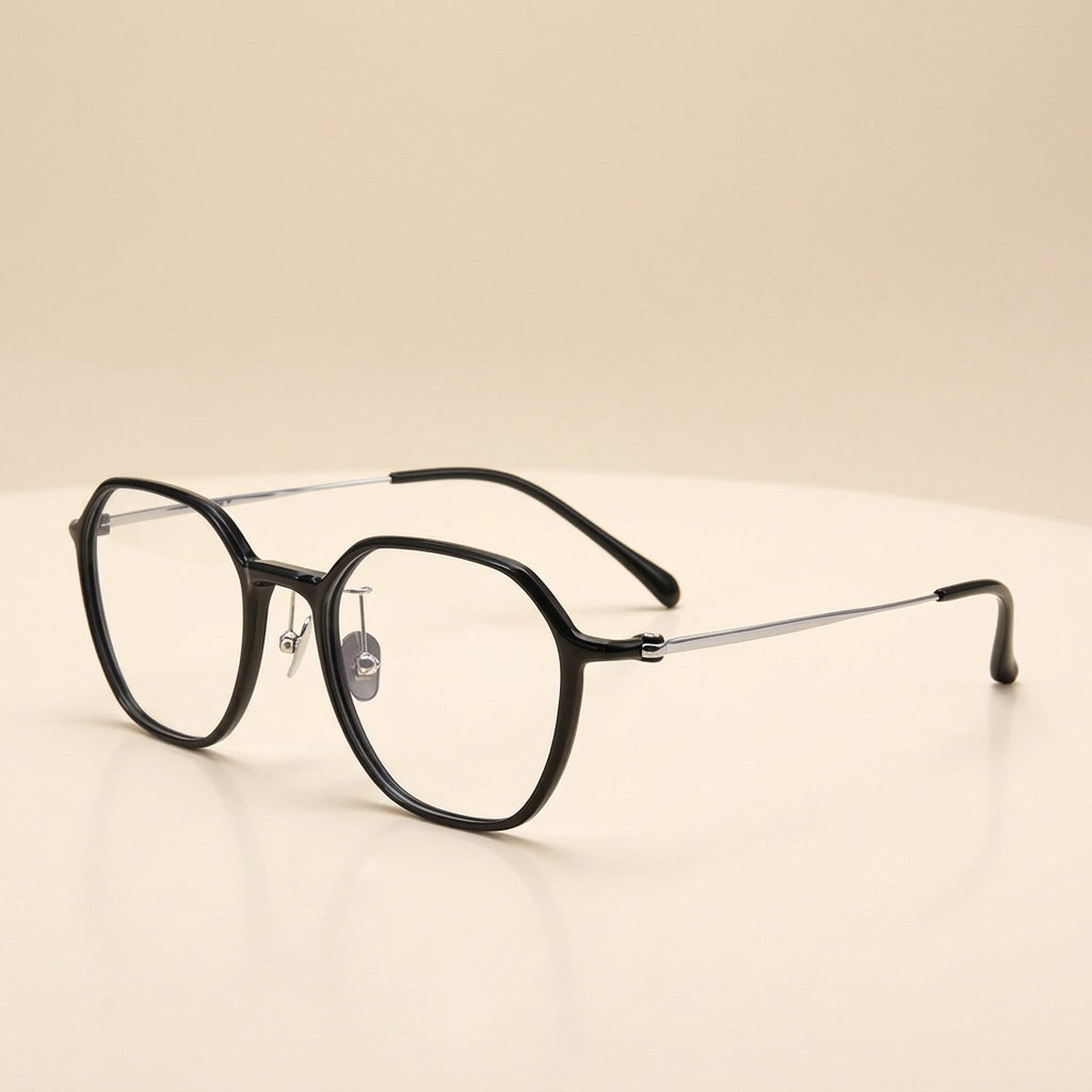 Vicky Unisex Full Rim Polygon Tr 90 Titanium Reading Glasses 91063