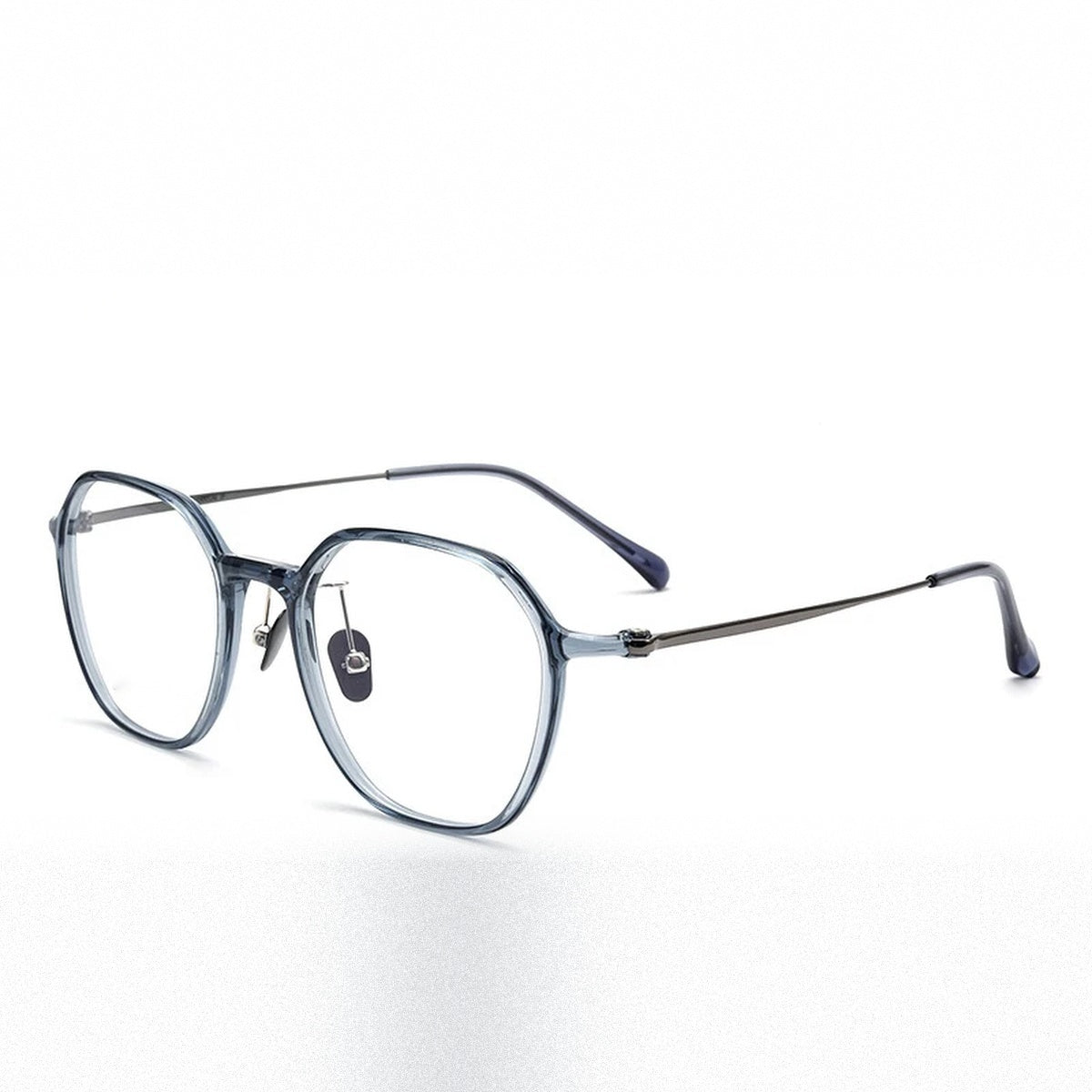 Vicky Unisex Full Rim Polygon Tr 90 Titanium Reading Glasses 91063 - L9106Y-blues