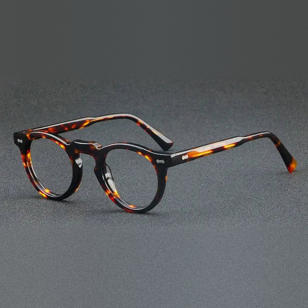 Vicky Unisex Full Rim Round Acetate Reading Glasses 633128 - 1128-C2