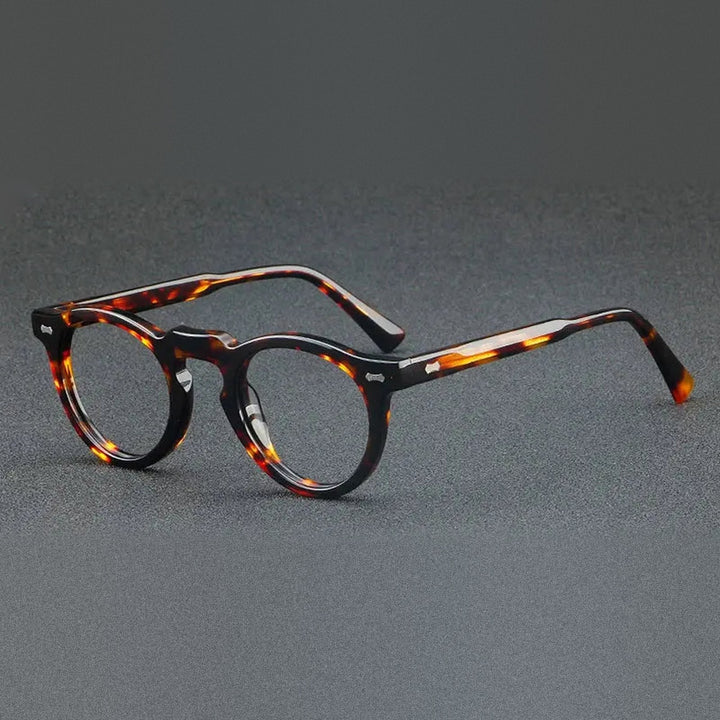 Vicky Unisex Full Rim Round Acetate Reading Glasses 633128 - 1128-C2
