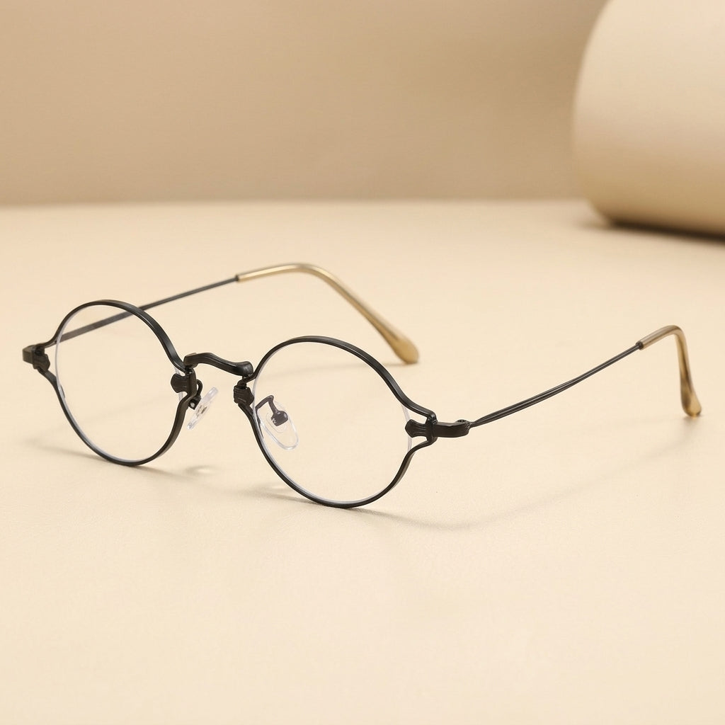Vicky Unisex Full Rim Round Alloy Reading Glasses 10642