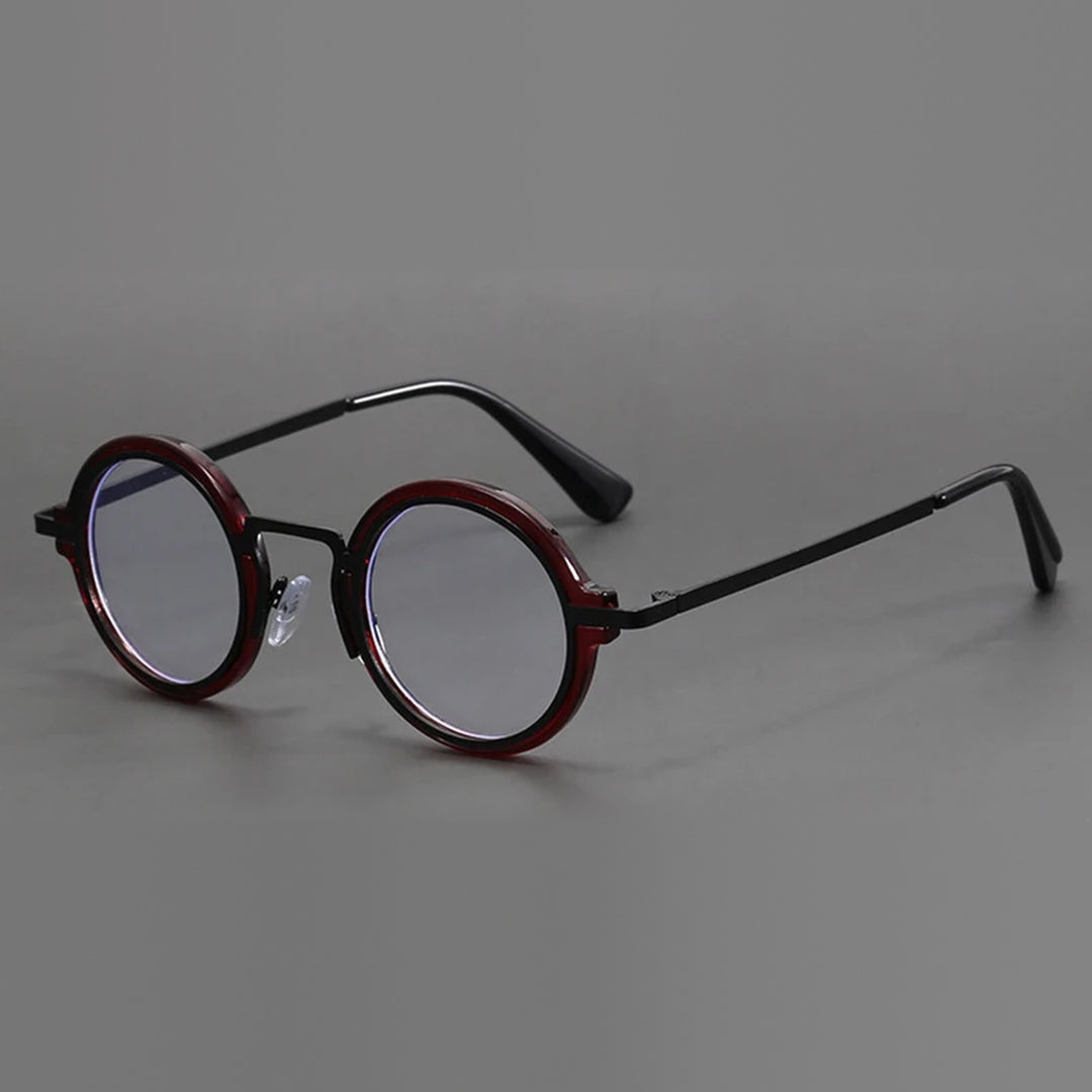 Vicky Unisex Full Rim Round Tr 90 Alloy Reading Glasses 10124 - 1012-burgundy
