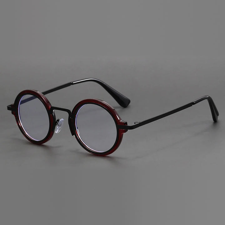 Vicky Unisex Full Rim Round Tr 90 Alloy Reading Glasses 10124 - 1012-burgundy