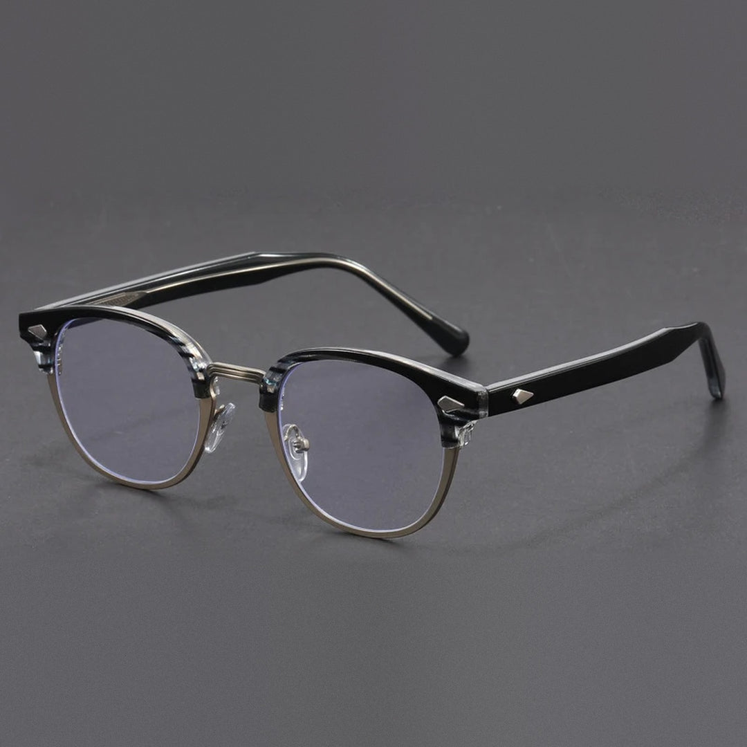 Vicky Unisex Full Rim Round Tr 90 Titanium Reading Glasses 10306 - 1030-dark gray