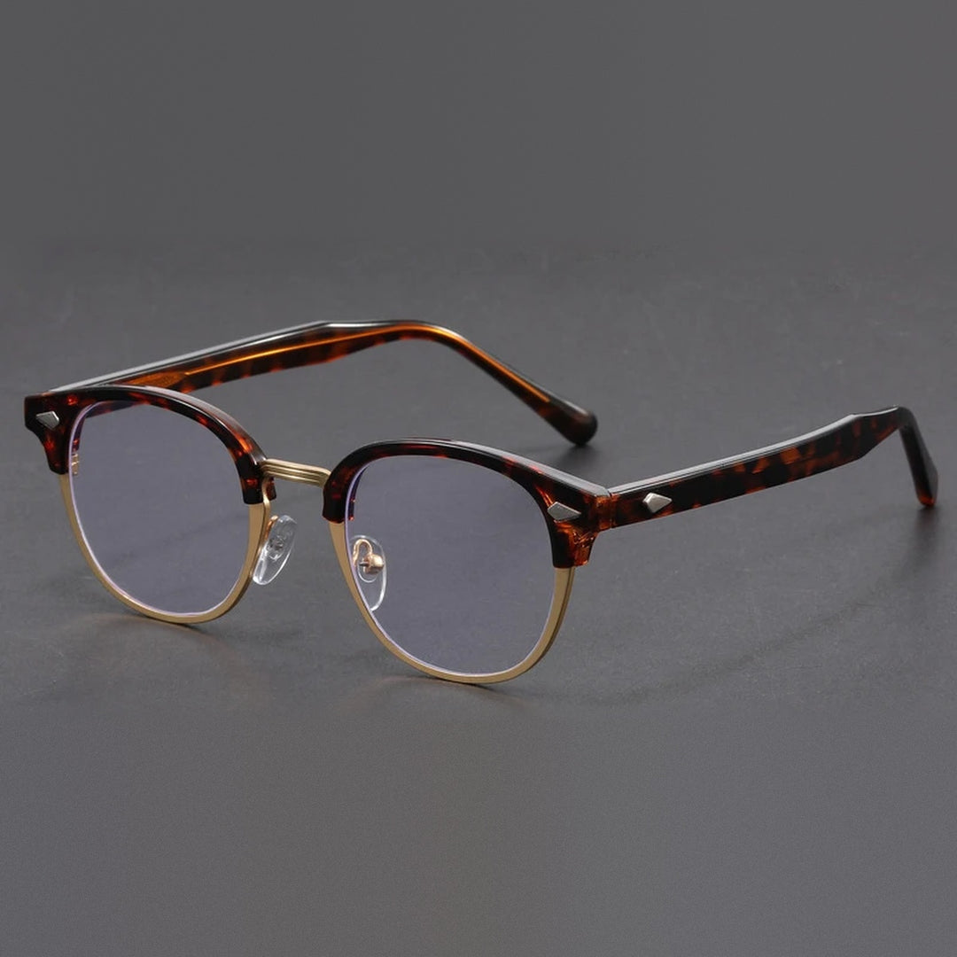 Vicky Unisex Full Rim Round Tr 90 Titanium Reading Glasses 10306 - 1030-leopard print