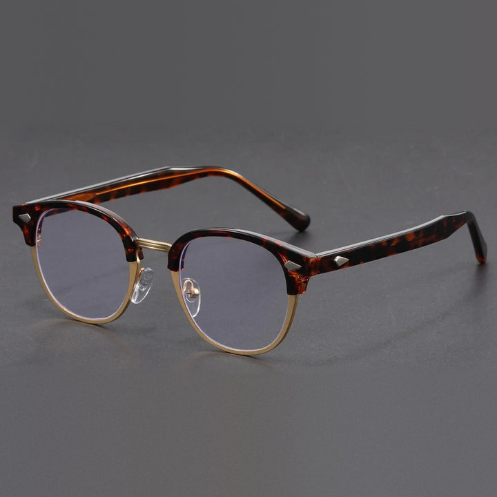 Vicky Unisex Full Rim Round Tr 90 Titanium Reading Glasses 10306 - 1030-leopard print