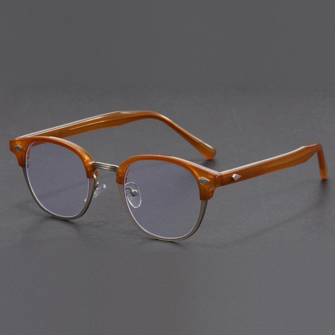 Vicky Unisex Full Rim Round Tr 90 Titanium Reading Glasses 10306 - 1030-orange color