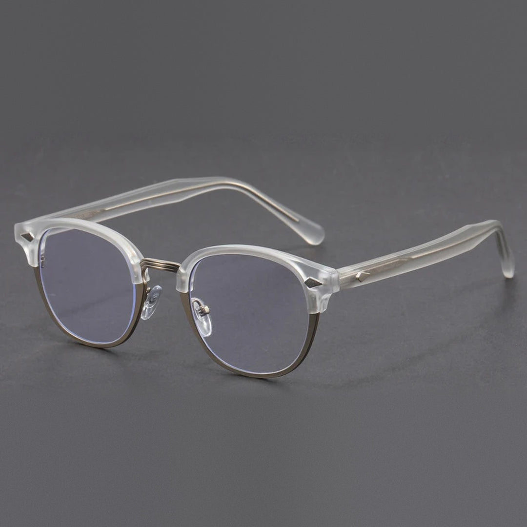 Vicky Unisex Full Rim Round Tr 90 Titanium Reading Glasses 10306 - 1030-transparent