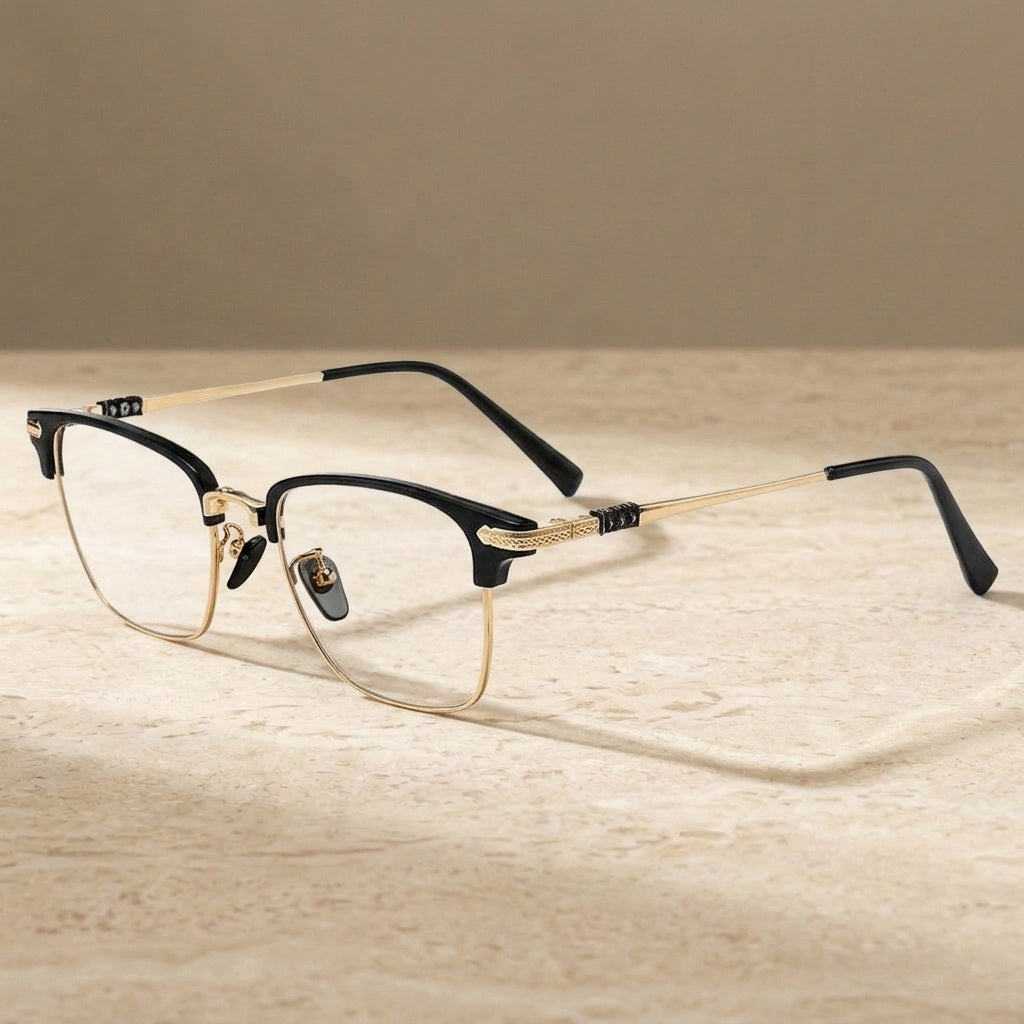 Vicky Unisex Full Rim Square Alloy Reading Glasses K002 — view 1 | Vicky at FuzWeb