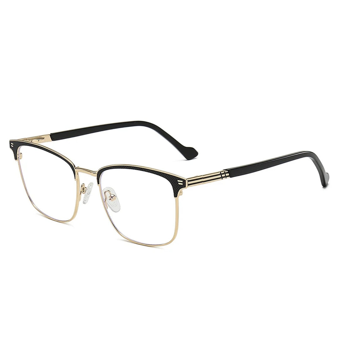 Vicky Unisex Full Rim Square Alloy Spring Hinge Reading Glasses 779002 - 79002-C1