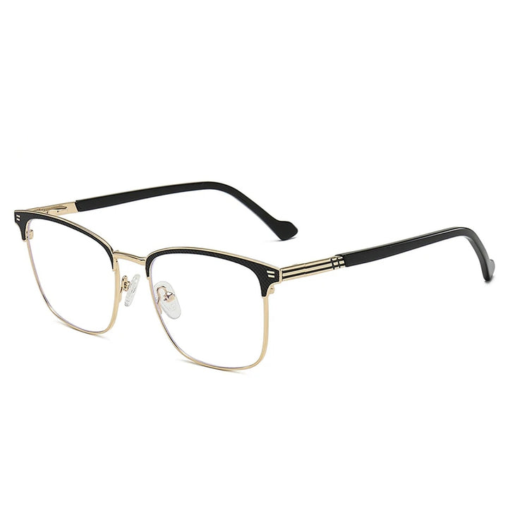 Vicky Unisex Full Rim Square Alloy Spring Hinge Reading Glasses 779002 - 79002-C1