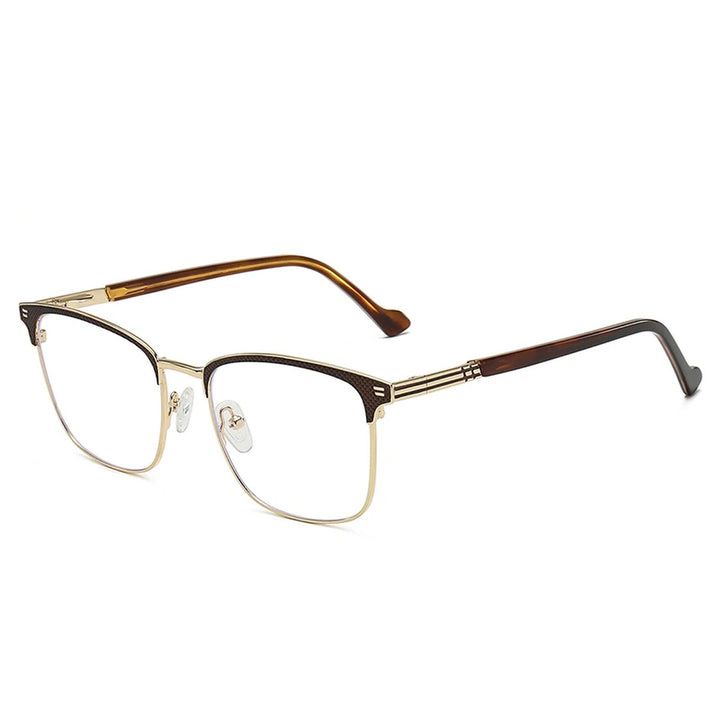 Vicky Unisex Full Rim Square Alloy Spring Hinge Reading Glasses 779002 - 79002-C3