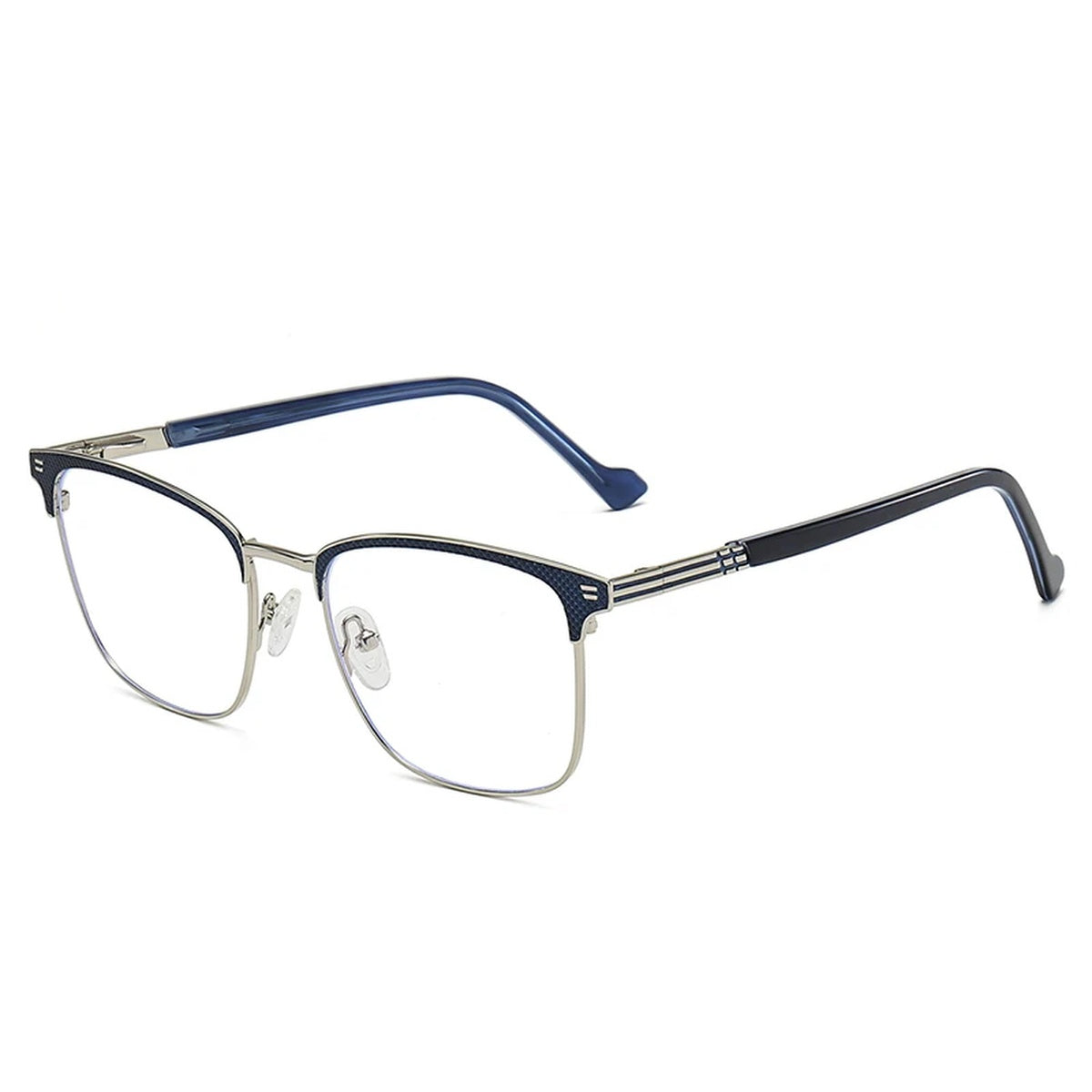Vicky Unisex Full Rim Square Alloy Spring Hinge Reading Glasses 779002 - 79002-C4