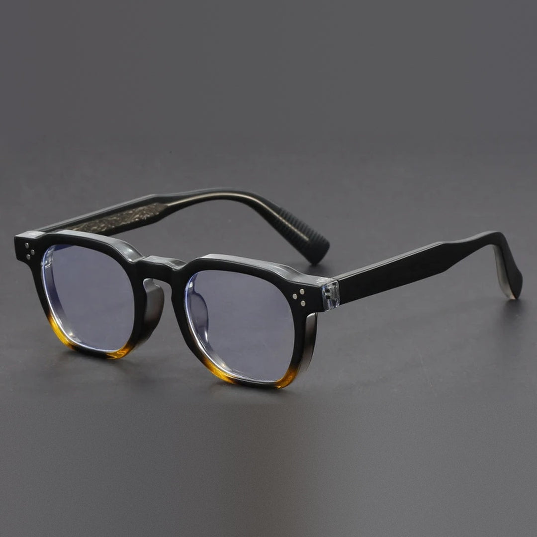 Vicky Unisex Full Rim Square Brow Line Acetate Reading Glasses 527499 - 527-black gradient