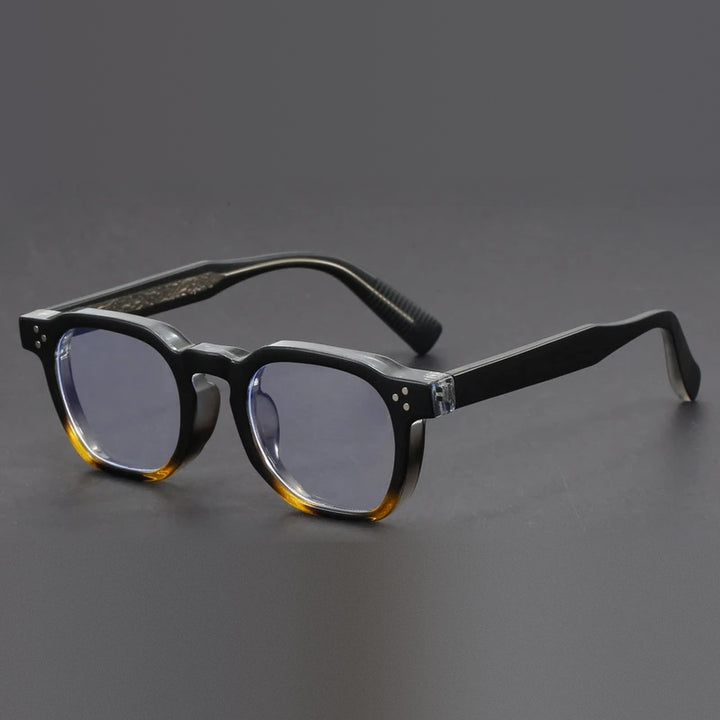 Vicky Unisex Full Rim Square Brow Line Acetate Reading Glasses 527499 - 527-black gradient