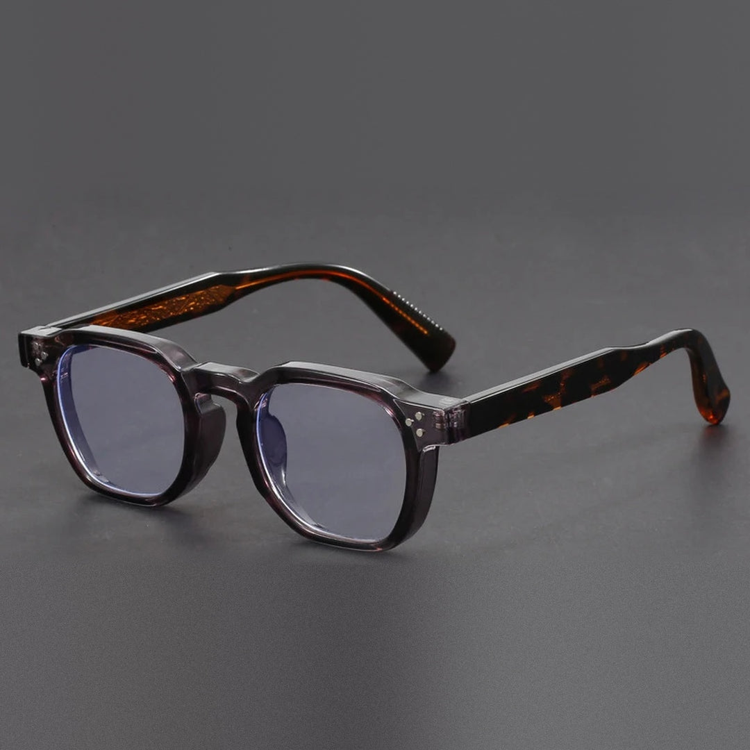 Vicky Unisex Full Rim Square Brow Line Acetate Reading Glasses 527499 - 527-grey