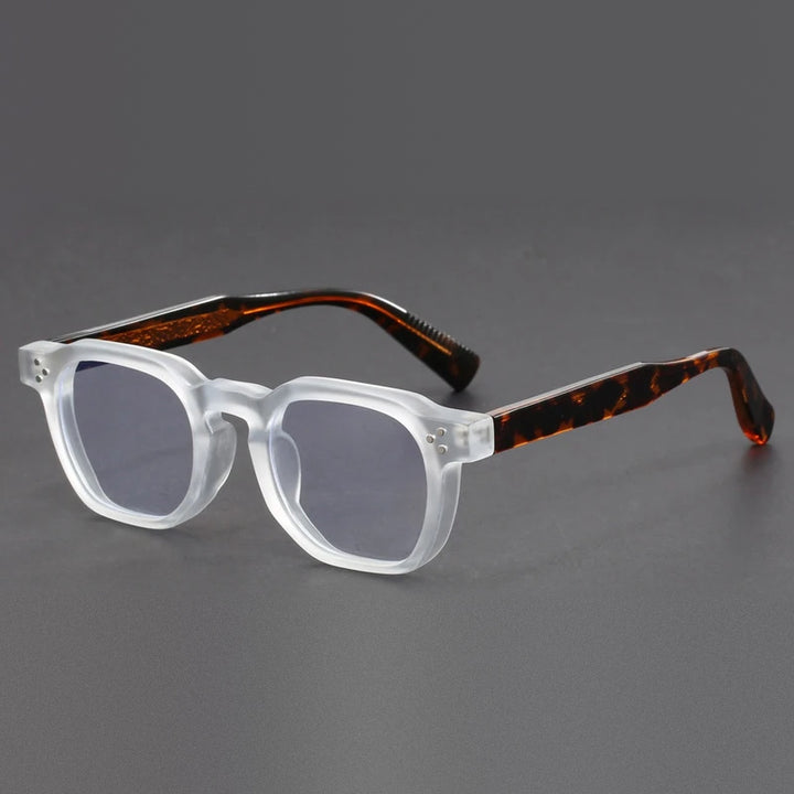 Vicky Unisex Full Rim Square Brow Line Acetate Reading Glasses 527499 - 527-Translucent