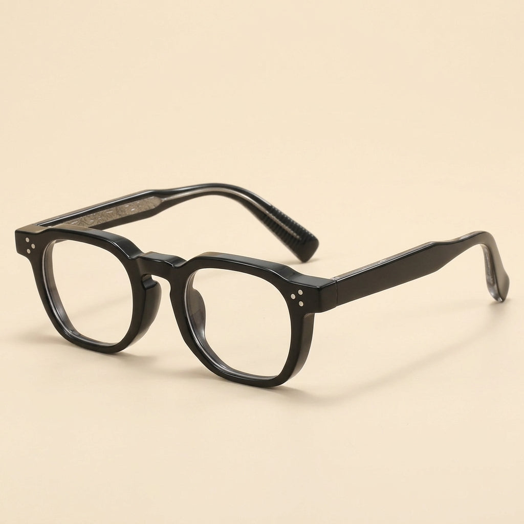 Vicky Unisex Full Rim Square Brow Line Acetate Reading Glasses 527499