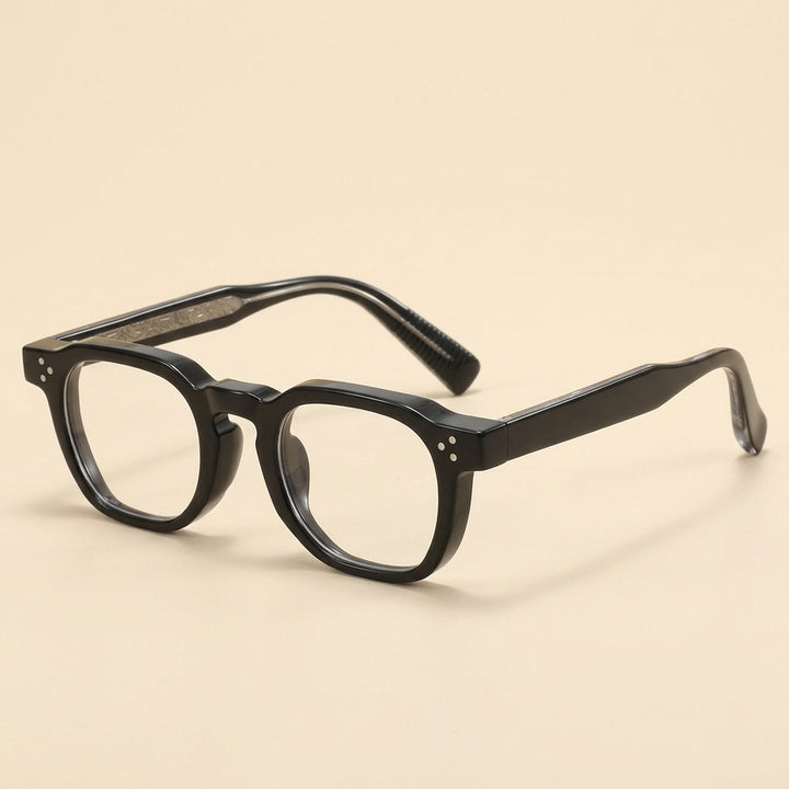 Vicky Unisex Full Rim Square Brow Line Acetate Reading Glasses 527499