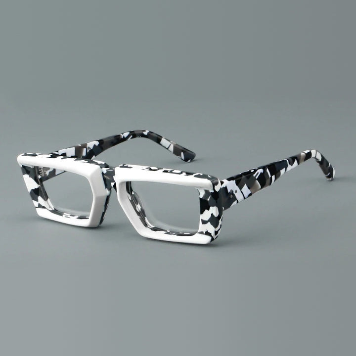 Vicky Unisex Full Rim Square Brow Line Acetate Reading Glasses 623046 - 23046-C2