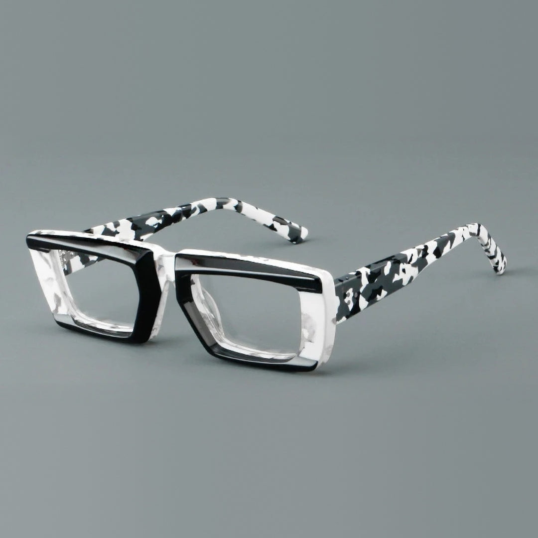 Vicky Unisex Full Rim Square Brow Line Acetate Reading Glasses 623046 - 23046-C4