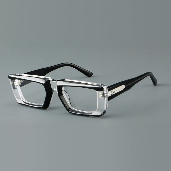 Vicky Unisex Full Rim Square Brow Line Acetate Reading Glasses 623046 - 23046-C6