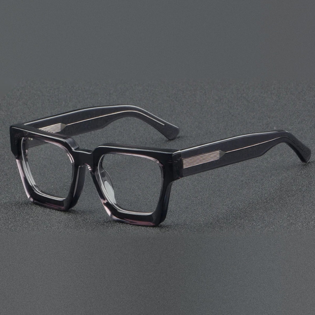 Vicky Unisex Full Rim Square Brow Line Acetate Reading Glasses 631439 - 1439-C4
