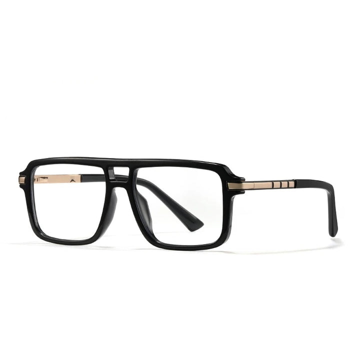 Vicky Unisex Full Rim Square Double Bridge Tr 90 Alloy Reading Glasses 360026 - 60026-C1
