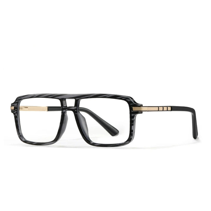 Vicky Unisex Full Rim Square Double Bridge Tr 90 Alloy Reading Glasses 360026 - 60026-C3