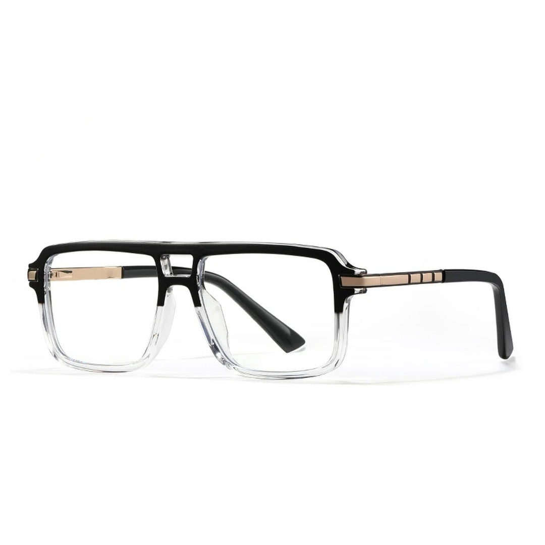 Vicky Unisex Full Rim Square Double Bridge Tr 90 Alloy Reading Glasses 360026 - 60026-C4
