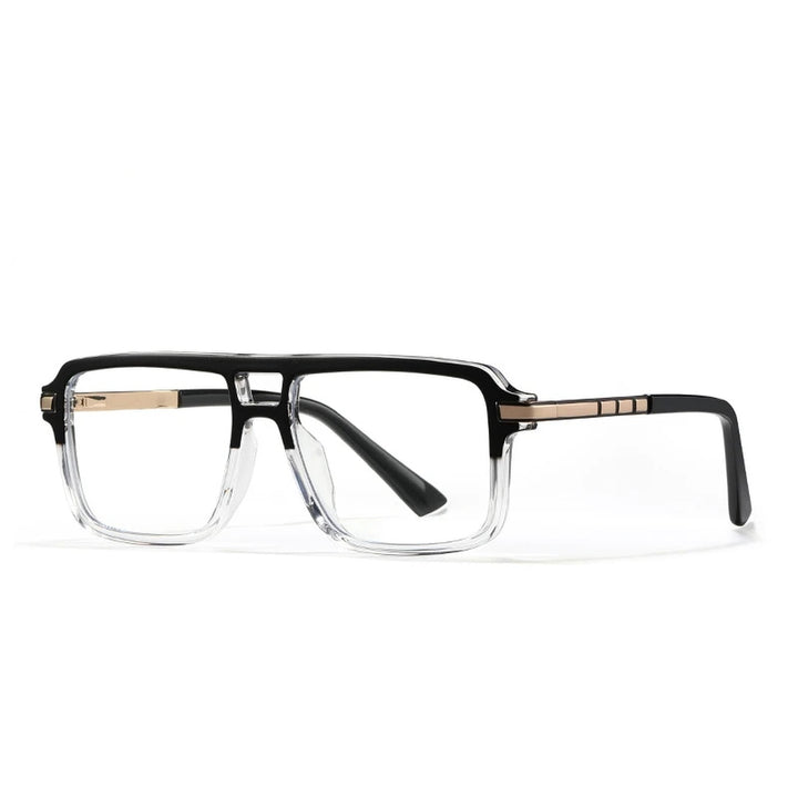 Vicky Unisex Full Rim Square Double Bridge Tr 90 Alloy Reading Glasses 360026 - 60026-C4