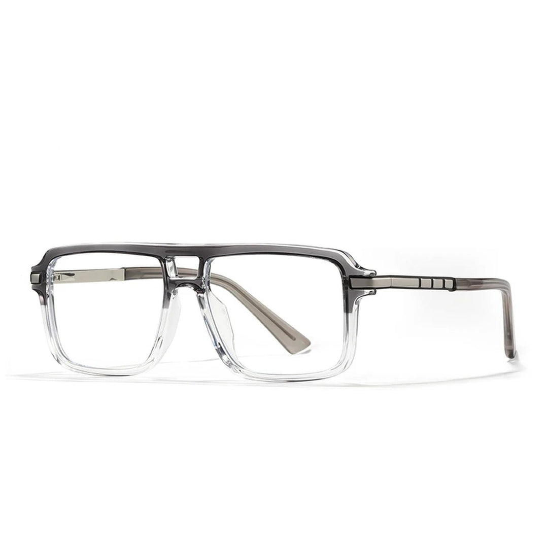 Vicky Unisex Full Rim Square Double Bridge Tr 90 Alloy Reading Glasses 360026 - 60026-C5