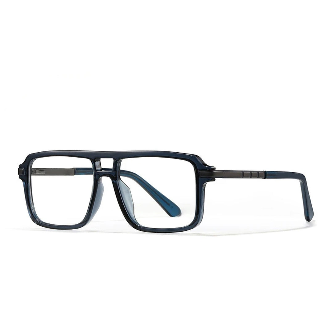 Vicky Unisex Full Rim Square Double Bridge Tr 90 Alloy Reading Glasses 360026 - 60026-C6