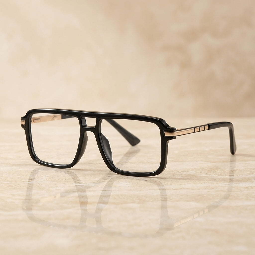 Vicky Unisex Full Rim Square Double Bridge Tr 90 Alloy Reading Glasses 360026