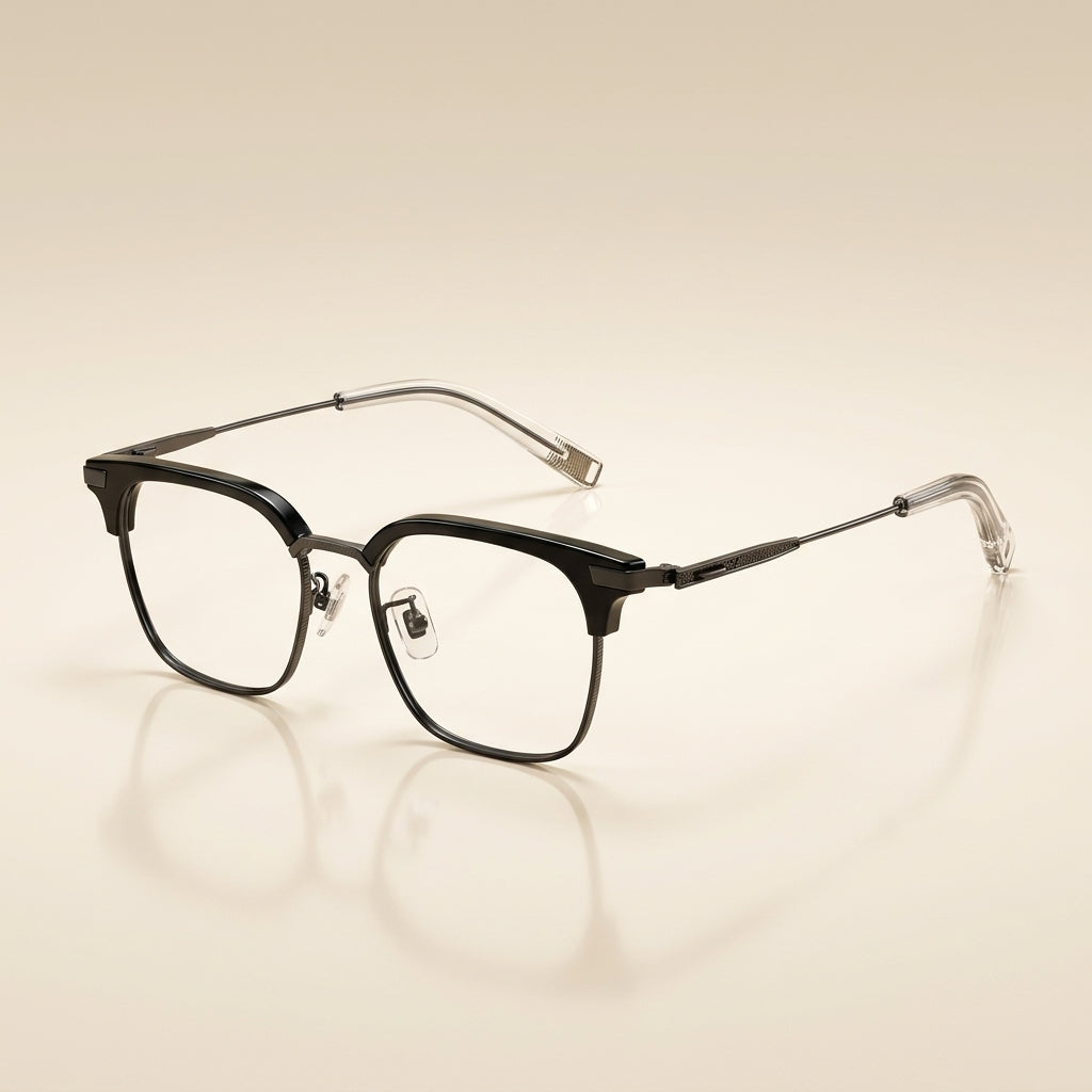 Vicky Unisex Full Rim Square Titanium Acetate Reading Glasses 814107
