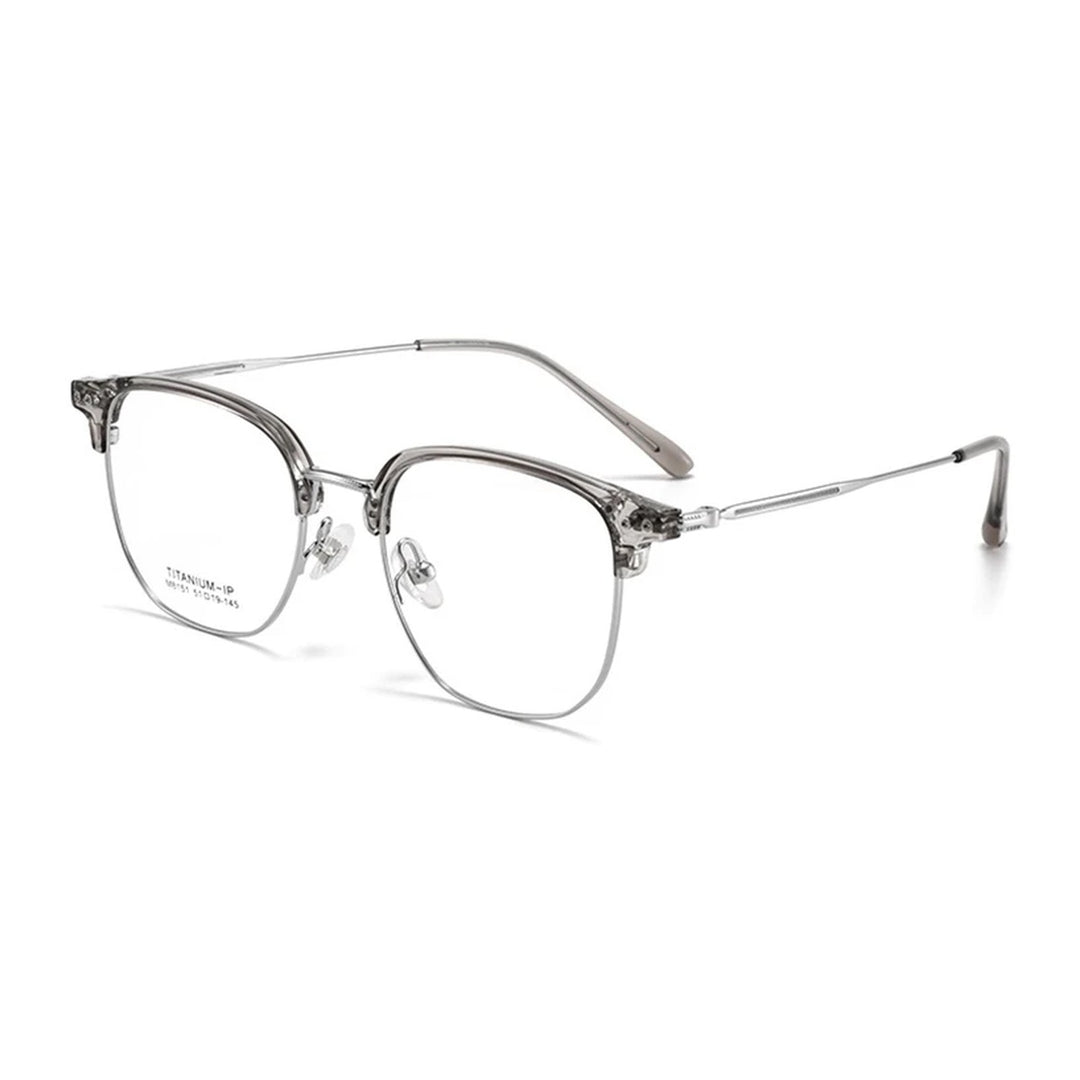Vicky Unisex Full Rim Square Titanium and Acetate Reading Glasses 8151 — view 2 | Vicky at FuzWeb