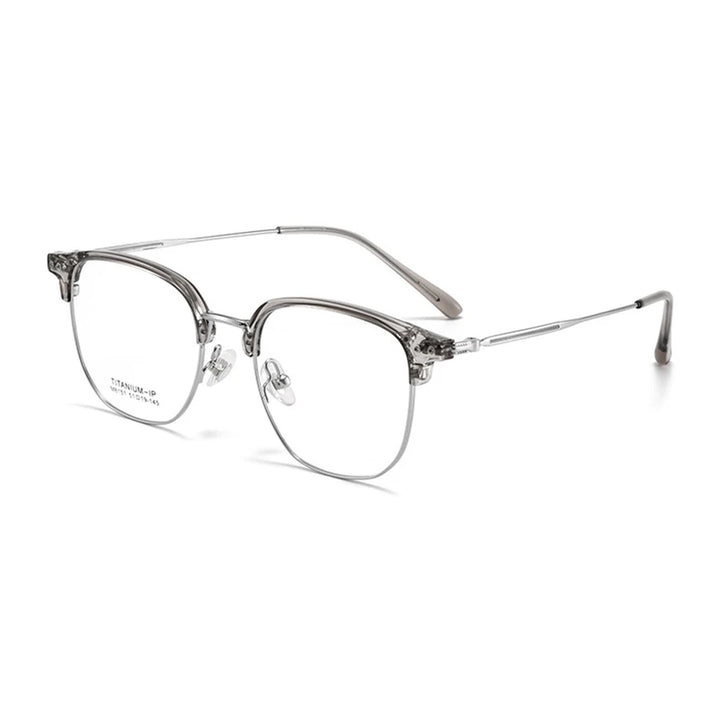 Vicky Unisex Full Rim Square Titanium and Acetate Reading Glasses 8151 — view 2 | Vicky at FuzWeb