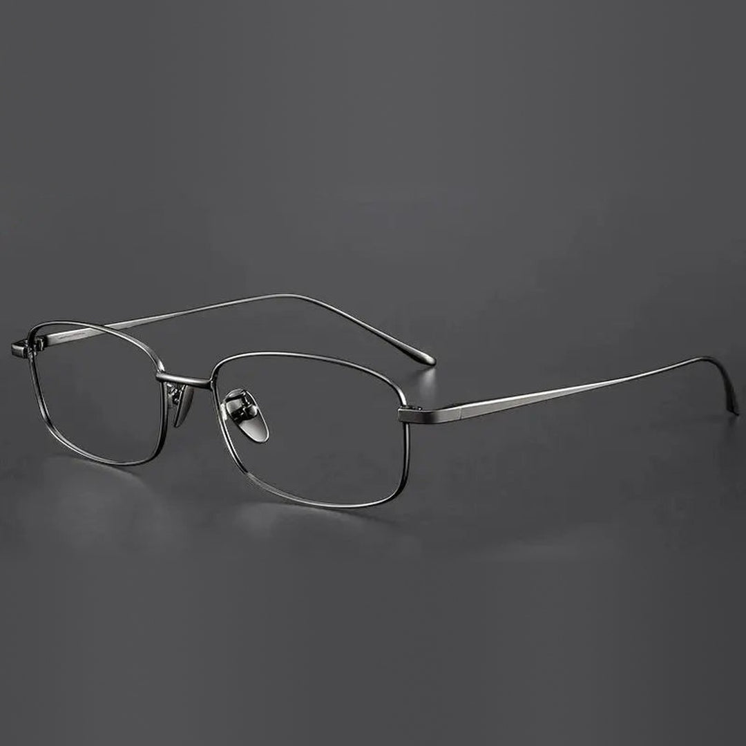 Vicky Unisex Full Rim Square Titanium Reading Glasses 80274 - 8027-GRAY