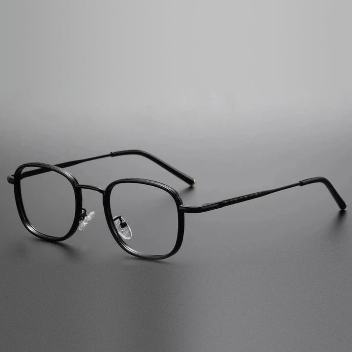 Vicky Unisex Full Rim Square Tr 90 Alloy Reading Glasses 10145 - 1014-black