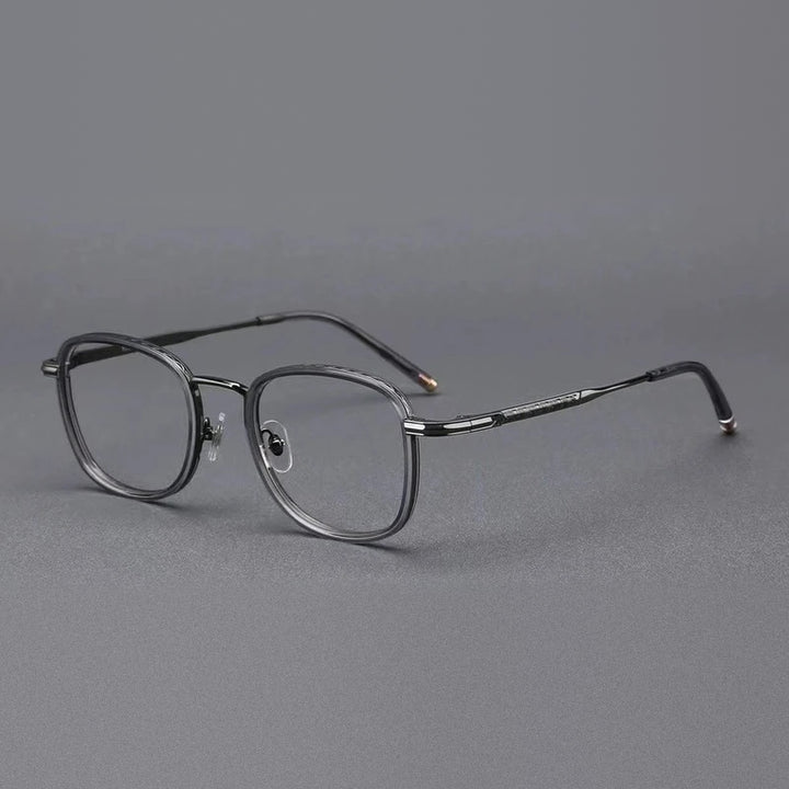 Vicky Unisex Full Rim Square Tr 90 Alloy Reading Glasses 10145 - 1014-gray