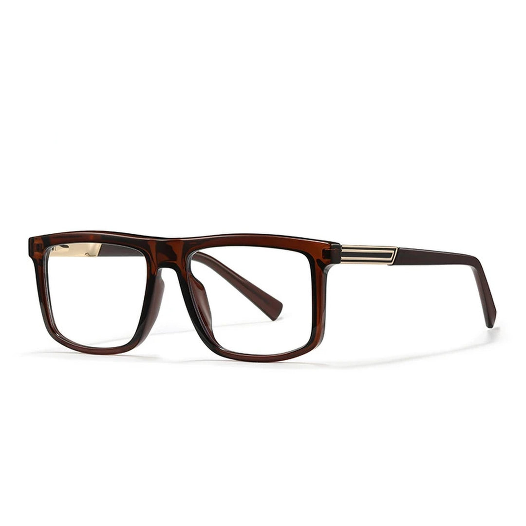 Vicky Unisex Full Rim Square Tr 90 Alloy Reading Glasses 660028 - 60028-C2