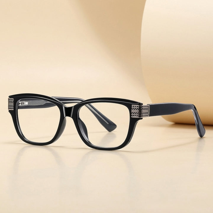 Vicky Unisex full Rim Square Tr 90 Titanium Reading Glasses 313108