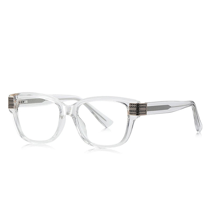Vicky Unisex full Rim Square Tr 90 Titanium Reading Glasses 313108 - LS108-C2