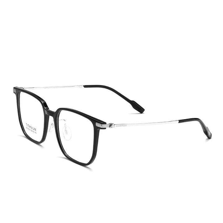 Vicky Unisex Full Rim Square Tr 90 Titanium Reading Glasses 623006 - BW3006Z-black silver
