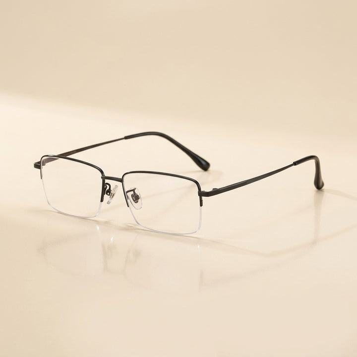 Vicky Unisex Semi Rim Square Titanium Reading Glasses 18012