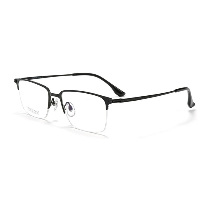 Vicky Unisex Semi-Rim Square Titanium Reading Glasses V15119 — view 4 | Vicky at FuzWeb