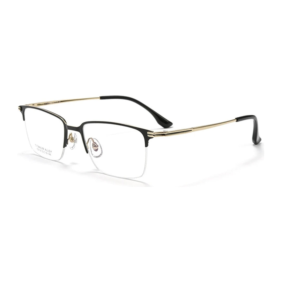Vicky Unisex Semi-Rim Square Titanium Reading Glasses V15119 — view 3 | Vicky at FuzWeb
